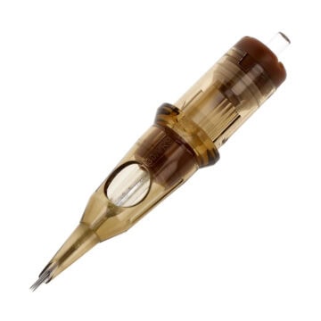 Tattoo cartridge needle for professional tattooing and shading.
