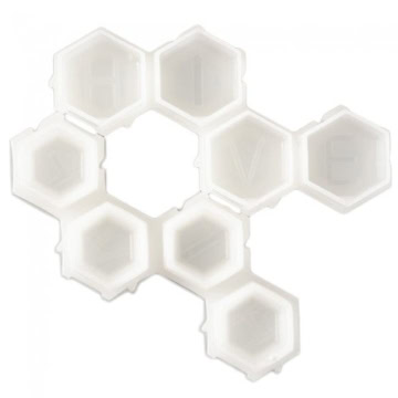 Ice White Hive Caps for tattoo ink containers from Pedrada Tattoo Supplies.