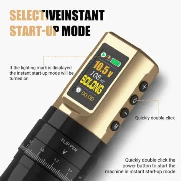 Solong E96 - Black & Gold 10 solong e 96 wireless tattoo machine