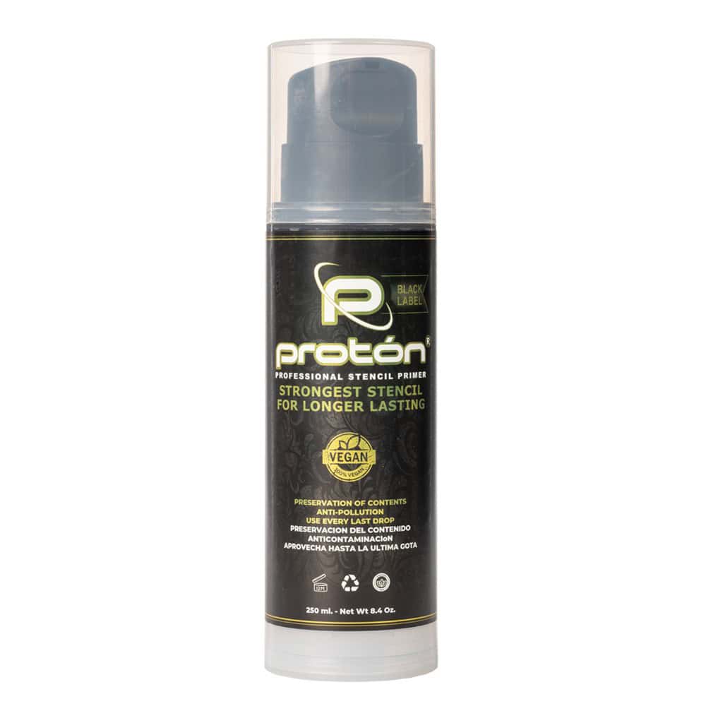Black Label - Proton Professional Stencil Primer AIRLESS SYSTEM - 250ml / 8.5 Oz 1 proton stencil primer black label 250ml