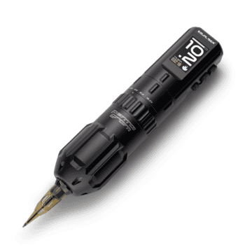 Digital pen for tattooing with advanced features and display.