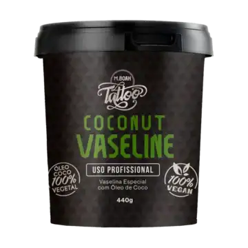 Coconut Vaseline 440g for professional tattoo use from Pedrada Tattoo Supplies.