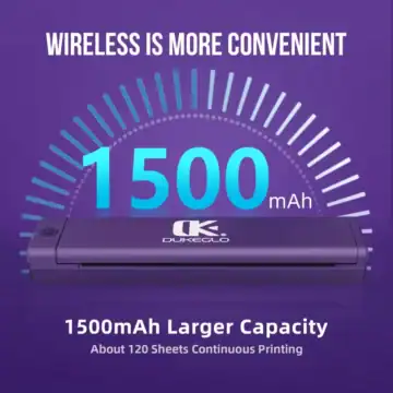 Dukeglo H2 Wireless Stencil Printer 10 Wireless stencil printer with 1500mAh capacity for tattooing.