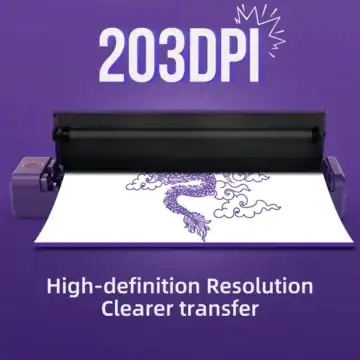 Dukeglo H2 Wireless Stencil Printer 11 Wireless stencil printer with 203 DPI resolution for tattoo transfer.