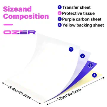 Ozer Thermal Transfer Paper - Caixa caixa com 25 - Imagem 2