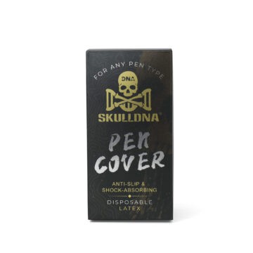 SkullDNA tattoo pen cover with skull logo and anti-slip design.