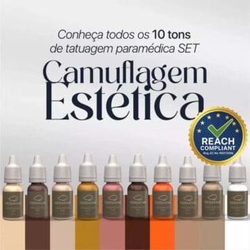 Dermink Camuflagem Estética tattoo pigment set for paramedical tattooing.