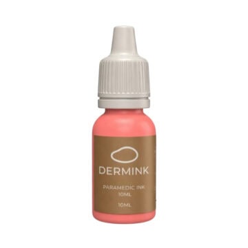 Dermink Pink Realeza 10ml tattoo ink bottle for professional use.