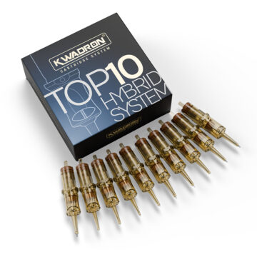 Kwadron Top10 Hybrid Pack Cartridges for tattooing.