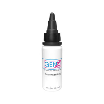 Snow White tattoo ink bottle for professional tattooing.