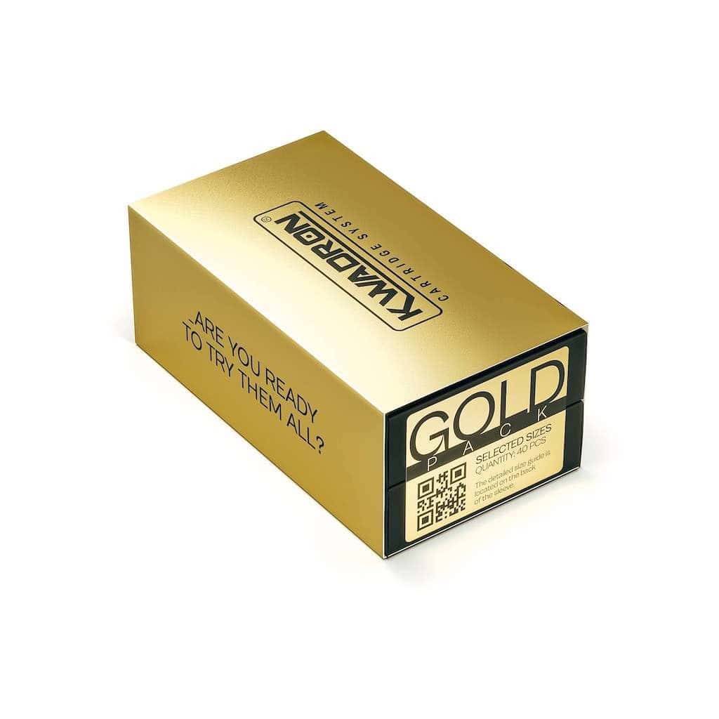 Kwadron Gold Pack Cartridge System 2 Cartuchos de tatuagem Kwadron Gold Pack para tatuadores profissionais.
