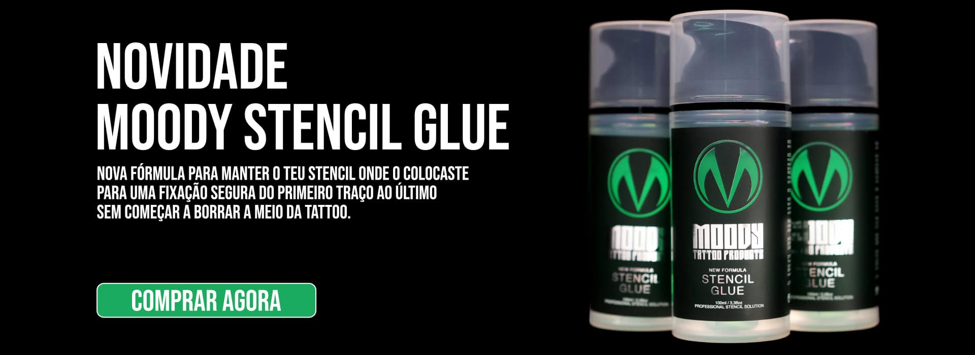 Moody Stencil Glue bottles for tattoo stencil transfer.